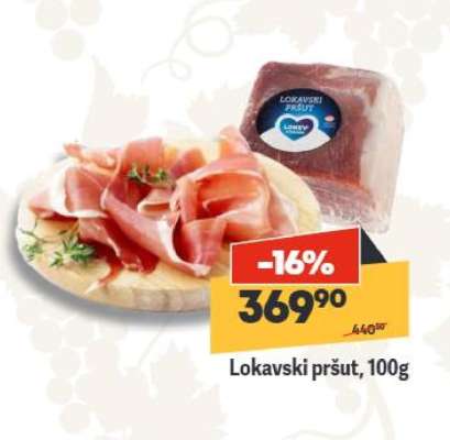 Lokavski pršut, 100g