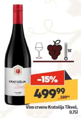 Vino crveno Kratošija Tikveš