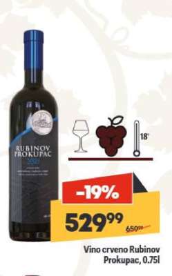 Vino crveno Rubinov Prokupac, 0.75l