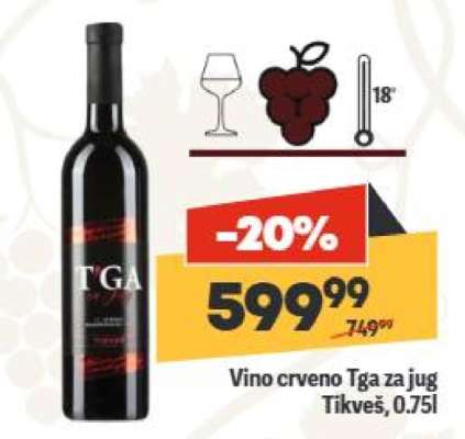 Vino crveno Tga za jug