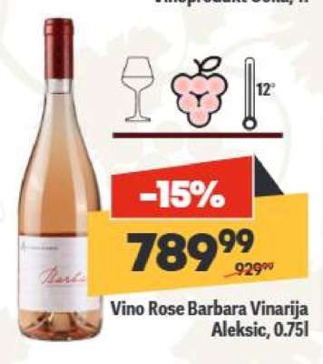 Vino rose Barbara Vinarija Aleksič 0.75l