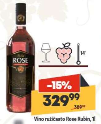 Vino ružicasto Rose Rubin, 1l