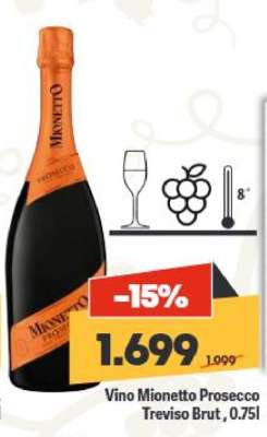 Vino Mionetto Prosecco Treviso Brut, 0.75l