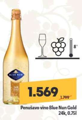 Penušavo vino Blue Nun Gold 24k