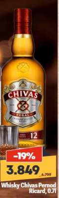 Whisky Chivas Pernod Ricard, 0,7l