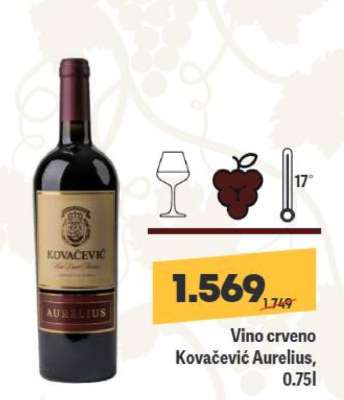Vino crveno Kovačević Aurelius, 0.75l