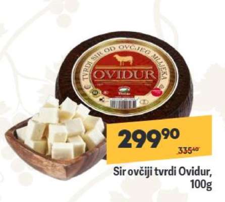 Sir ovčiji tvrdi Ovidur, 100g