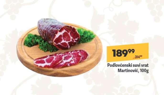 Podlovćenski suvi vrat Martinović 100g