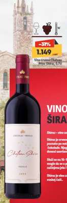 Vino crveno Chateau Prince Shiraz, 0.75l