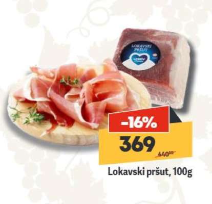 Lokavski pršut, 100g