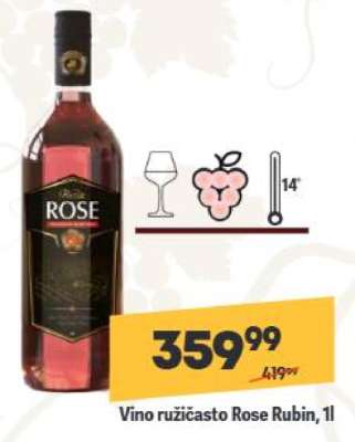 Vino ružicasto Rose Rubin, 1l