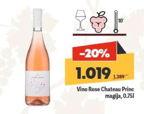 Vino Rose Chateau Princ magija, 0.75l