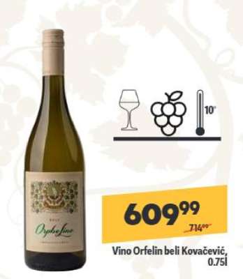 Vino Orfelin beli Kovačević, 0,75l