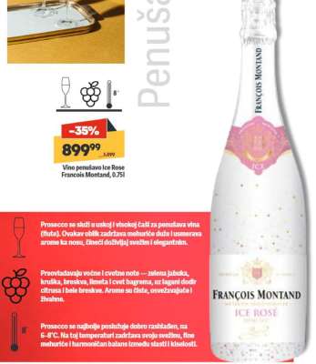 Vino penusavo ice rose Francois Montand, 0.75l