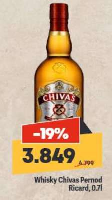 Whisky Chivas Pernod Ricard, 0,7l