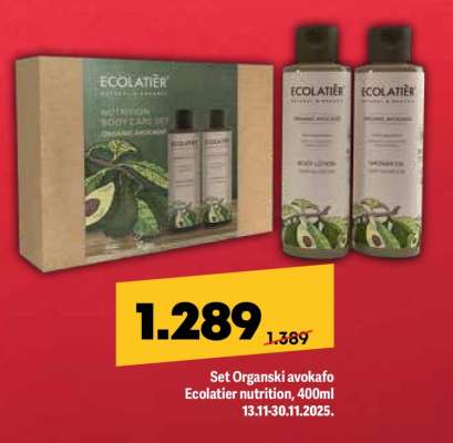 Set Organski avokado Ecolatier nutrition, 400ml