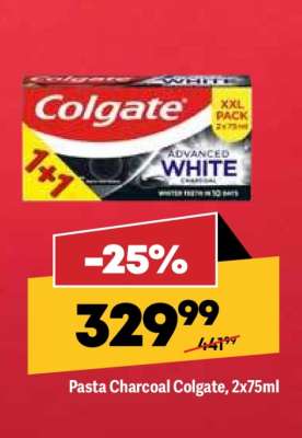 Pasta Charcoal Colgate, 2x75ml