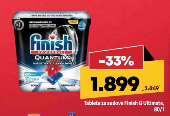 Tablete za sudove Finish Q Ultimate 80/1