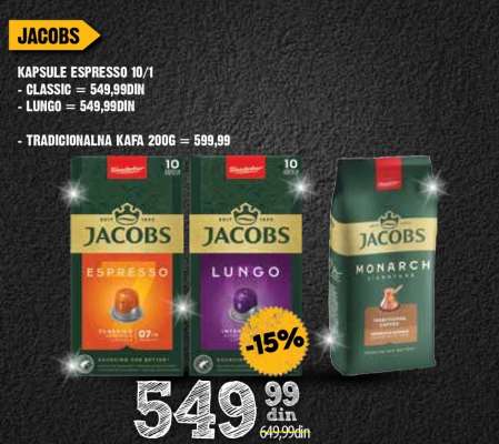 JACOBS KAPSULE ESPRESSO 10/1 - LUNGO