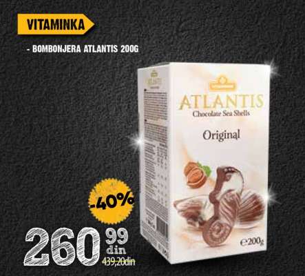 Bombonjera Atlantis 200g
