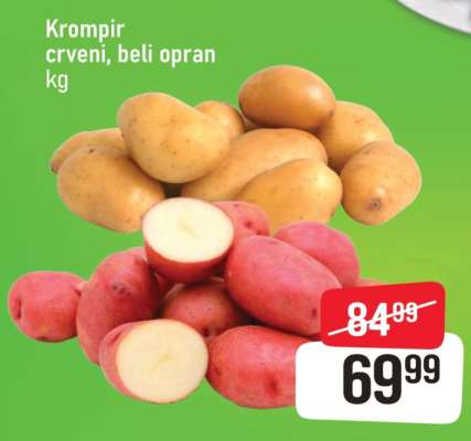 Krompir crveni, beli opran