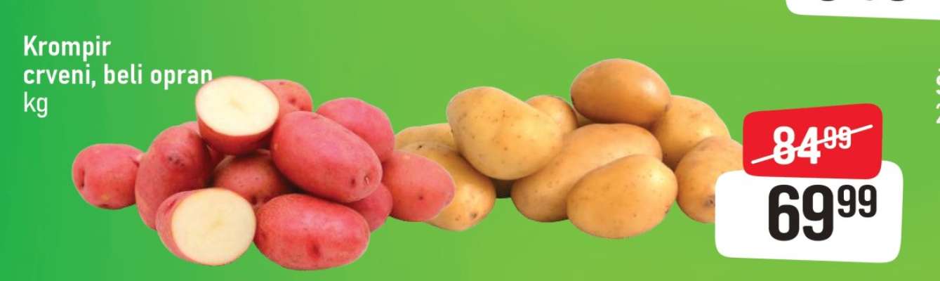 Krompir crveni, beli opran kg