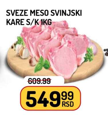 SVEŽE MESO SVINJSKI KARE S/K 1kg