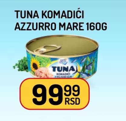 Tuna Komadići Azzurro Mare 160g