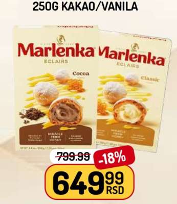 Marlenka Eclairs 250g Kakao/Vanila