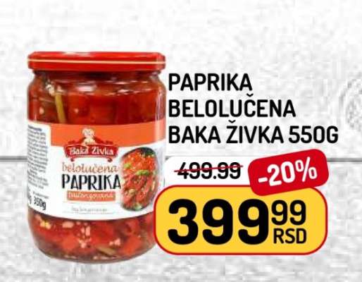 Paprika belolučena Baka Živka 550g