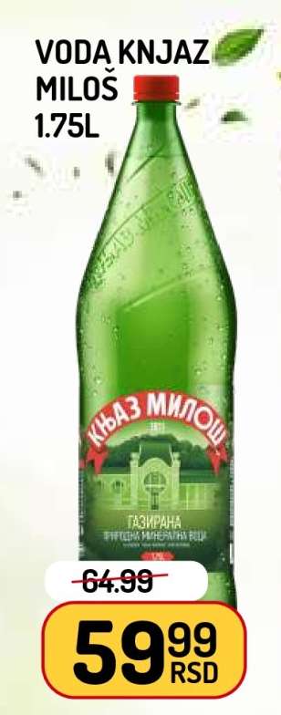 Voda Knjaz Miloš 1,75l