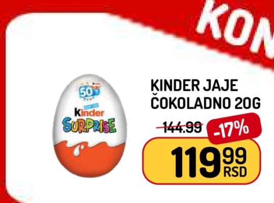 Kinder Jaje Čokoladno 20g