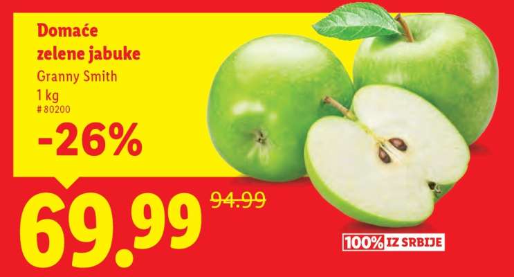 Domaće zelene jabuke