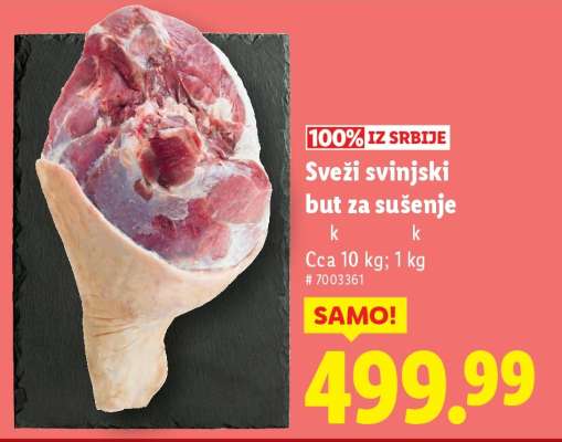 Sveži svinjski but za sušenje