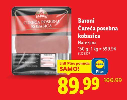 Baroni Ćureća posebna kobasica