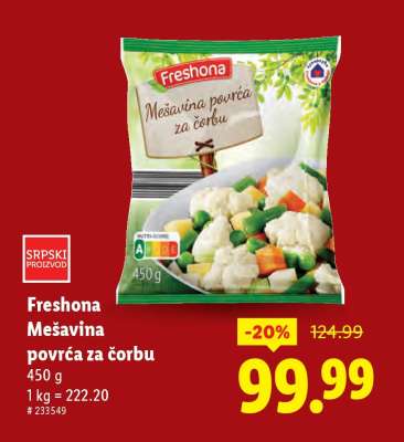 Freshona Mešavina povrća za čorbu