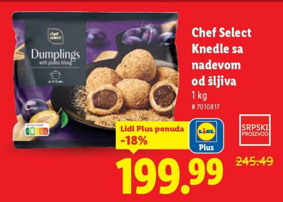 Chef Select Knedle sa nadevom od šljiva