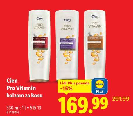 Cien Pro Vitamin balzam za kosu