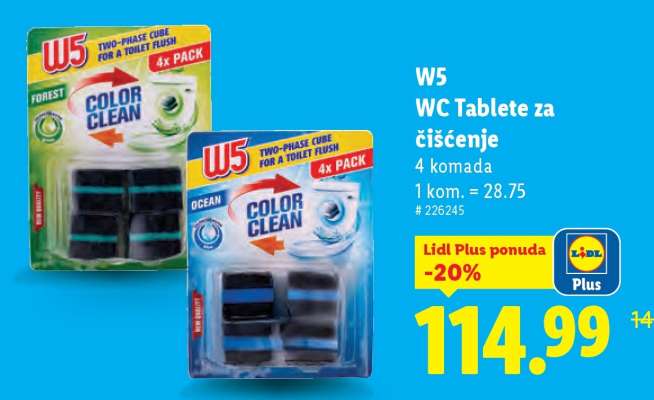 W5 WC Tablete za čišćenje