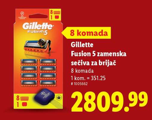 Gillette Fusion 5 zamenska sečiva za brijač