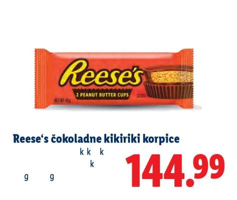 Reese's Čokoladne kikiriki korpice