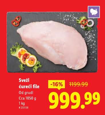 Sveži ćureći file