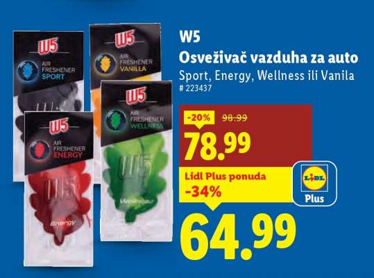 W5 Osveživač vazduha za auto