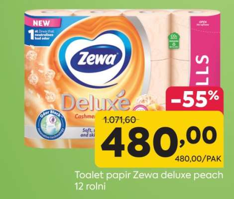 Toalet papir Zewa deluxe peach