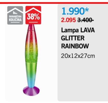 Lampa LAVA GLITTER RAINBOW