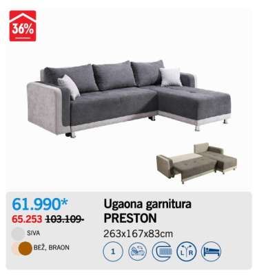 Ugaona garnitura PRESTON