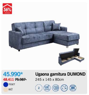 Ugaona garnitura DUMOND