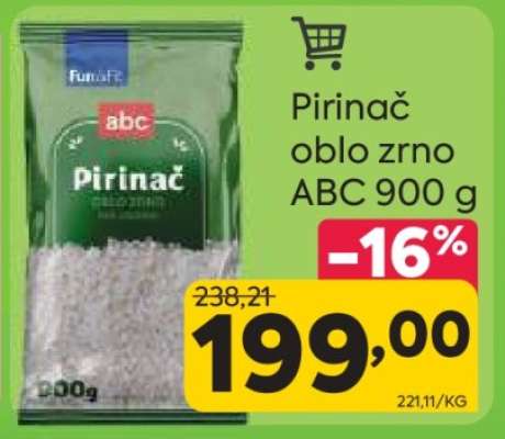 Pirinač oblo zrno ABC 900 g
