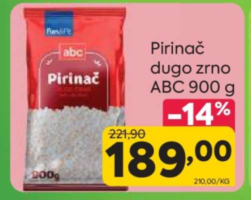 Pirinač dugo zrno ABC 900 g