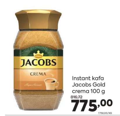 Instant kafa Jacobs Gold crema 100 g